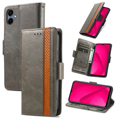 CaseNeo Splicing Dual Magnetic Buckle Leather Phone Case