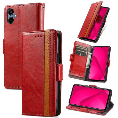 CaseNeo Splicing Dual Magnetic Buckle Leather Phone Case