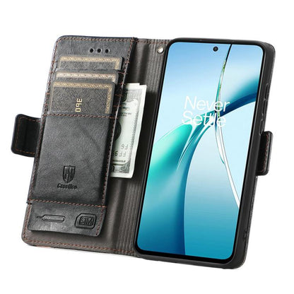 CaseNeo Splicing Dual Magnetic Buckle Leather Phone Case