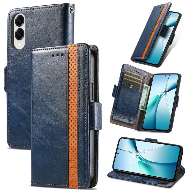 CaseNeo Splicing Dual Magnetic Buckle Leather Phone Case
