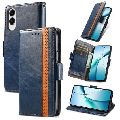 CaseNeo Splicing Dual Magnetic Buckle Leather Phone Case