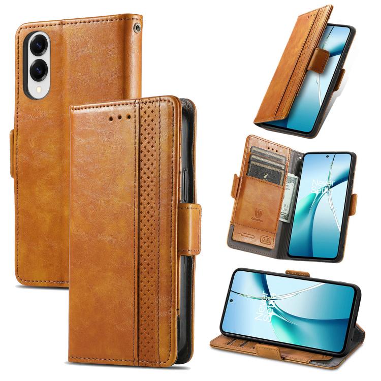 CaseNeo Splicing Dual Magnetic Buckle Leather Phone Case