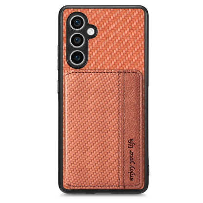 Carbon Fiber Magnetic Card Wallet RFID Blocking Phone Case, For Samsung Galaxy S25 Edge 5G�������...