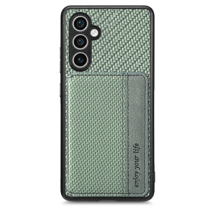 Carbon Fiber Magnetic Card Wallet RFID Blocking Phone Case, For Samsung Galaxy S25 Edge 5G�������...
