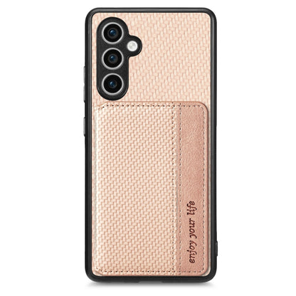 Carbon Fiber Magnetic Card Wallet RFID Blocking Phone Case, For Samsung Galaxy S25 Edge 5G�������...