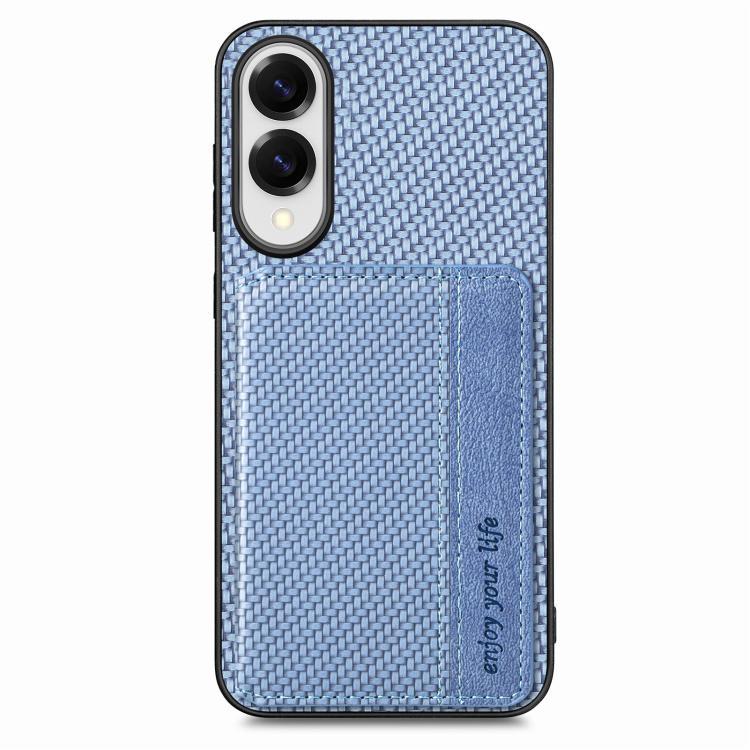Carbon Fiber Magnetic Card Wallet RFID Blocking Phone Case, For Samsung Galaxy S25 Edge 5G�������...