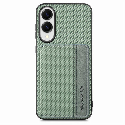 Carbon Fiber Magnetic Card Wallet RFID Blocking Phone Case, For Samsung Galaxy S25 Edge 5G�������...
