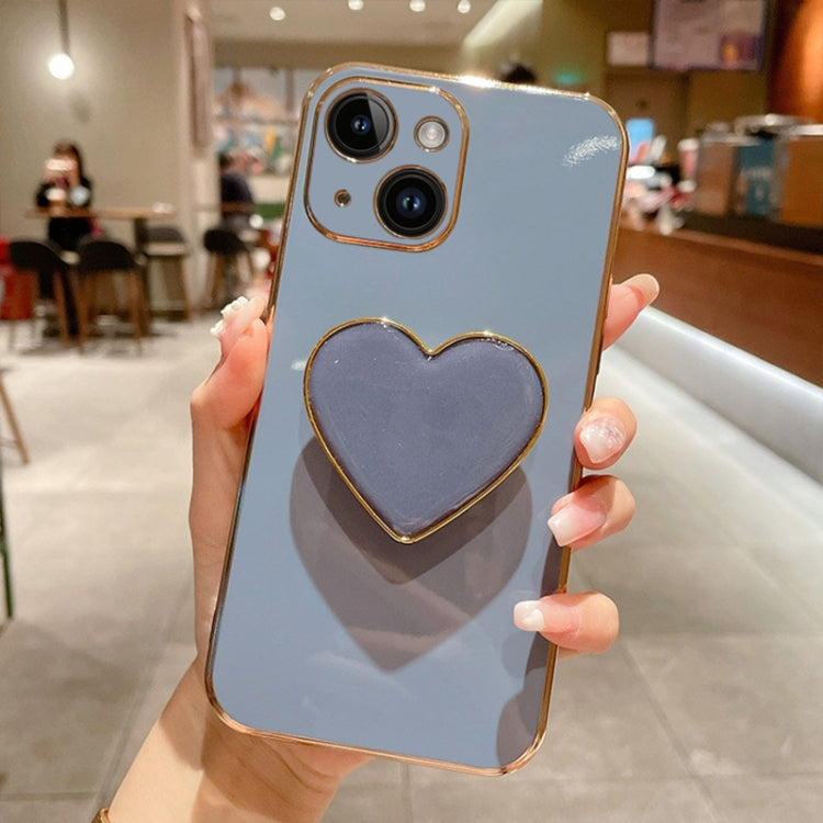 Electroplating Love Heart Holder TPU Phone Case, For iPhone 16 Pro Max, For iPhone 16 Pro��������...