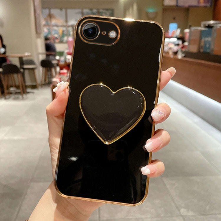 Electroplating Love Heart Holder TPU Phone Case, For iPhone 12, For iPhone 12 Pro Max������������...