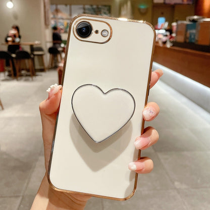 Electroplating Love Heart Holder TPU Phone Case, For iPhone 12, For iPhone 12 Pro Max������������...