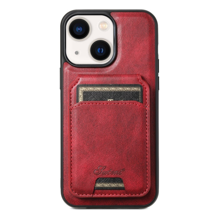 Suteni H15 MagSafe Oil Eax Leather Detachable Wallet Back Phone Case, For iPhone 13, For iPhone 1...