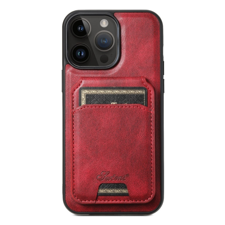 Suteni H15 MagSafe Oil Eax Leather Detachable Wallet Back Phone Case, For iPhone 13, For iPhone 1...