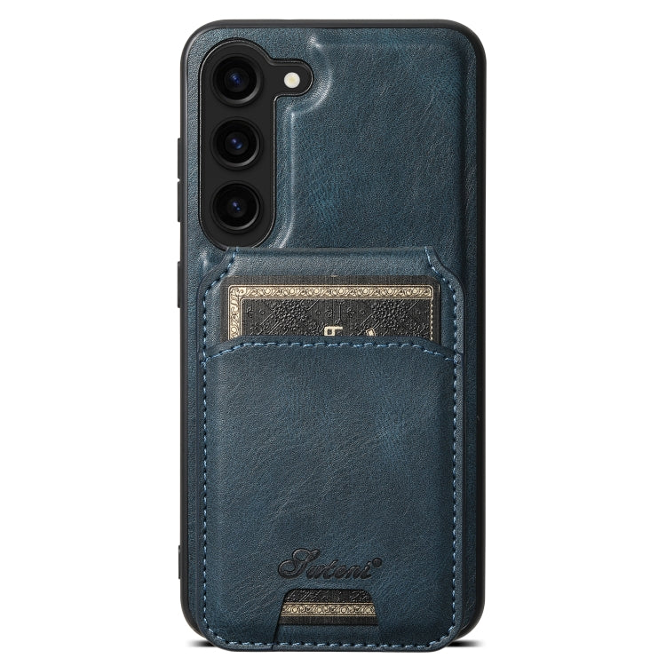 Suteni H15  Oil Eax Leather Detachable Wallet Back Phone Case, For Samsung Galaxy S25 5G���������...