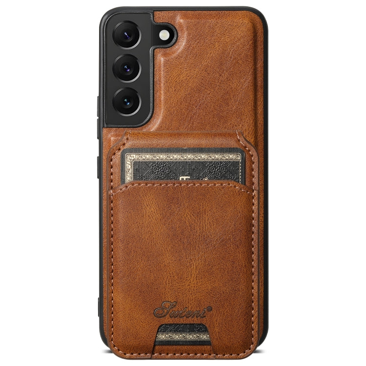 Suteni H15  Oil Eax Leather Detachable Wallet Back Phone Case, For Samsung Galaxy S25 5G���������...