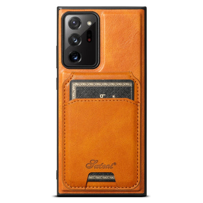Suteni H15  Oil Eax Leather Detachable Wallet Back Phone Case, For Samsung Galaxy S25 5G���������...