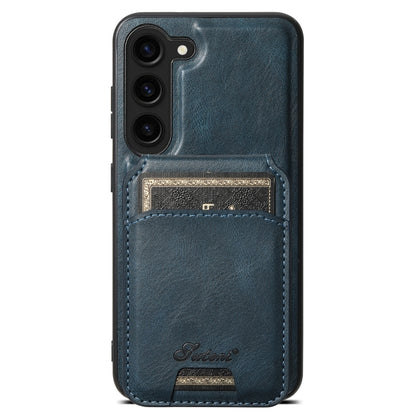 Suteni H15  Oil Eax Leather Detachable Wallet Back Phone Case, For Samsung Galaxy S25 5G���������...