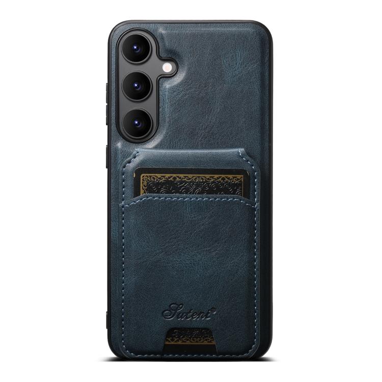 Suteni H15  Oil Eax Leather Detachable Wallet Back Phone Case, For Samsung Galaxy S25 5G���������...