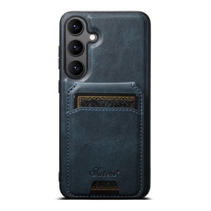 Suteni H15  Oil Eax Leather Detachable Wallet Back Phone Case, For Samsung Galaxy S25 5G���������...