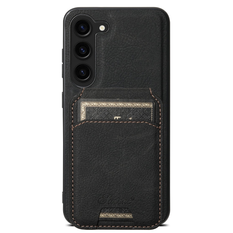 Suteni H16 Litchi Texture Leather Detachable Wallet Back Phone Case, For Samsung Galaxy S25 5G���...