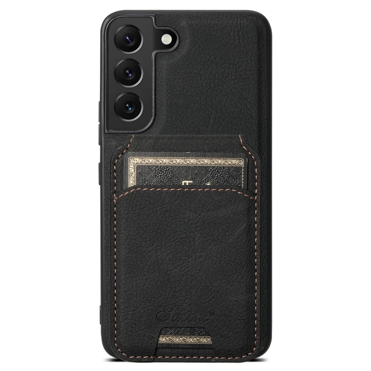 Suteni H16 Litchi Texture Leather Detachable Wallet Back Phone Case, For Samsung Galaxy S25 5G���...