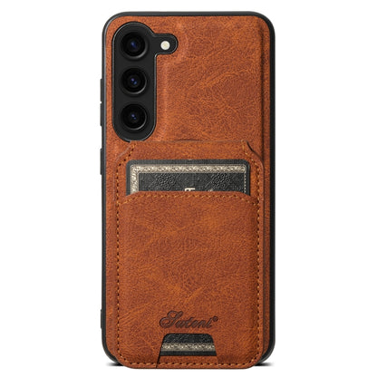 Suteni H16 Litchi Texture Leather Detachable Wallet Back Phone Case, For Samsung Galaxy S25 5G���...