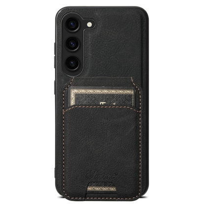 Suteni H16 Litchi Texture Leather Detachable Wallet Back Phone Case, For Samsung Galaxy S25 5G���...
