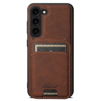 Suteni H16 Litchi Texture Leather Detachable Wallet Back Phone Case, For Samsung Galaxy S25 5G���...