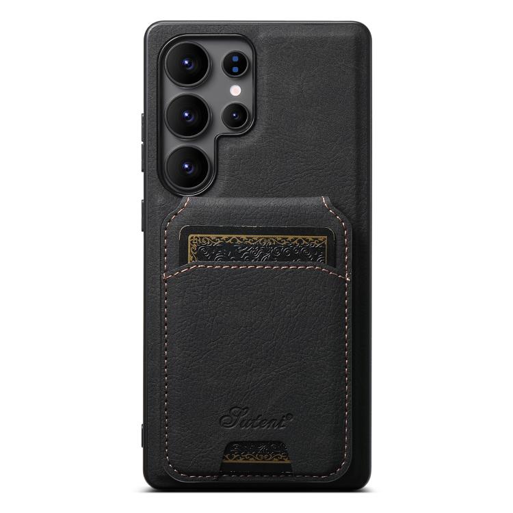 Suteni H16 Litchi Texture Leather Detachable Wallet Back Phone Case, For Samsung Galaxy S25 5G���...