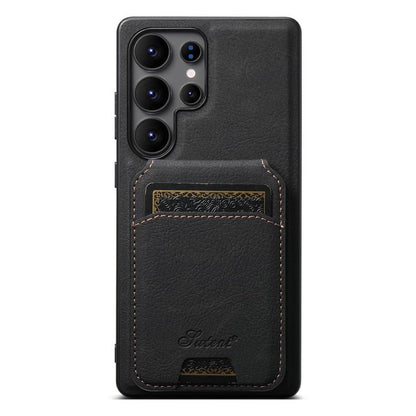Suteni H16 Litchi Texture Leather Detachable Wallet Back Phone Case, For Samsung Galaxy S25 5G���...