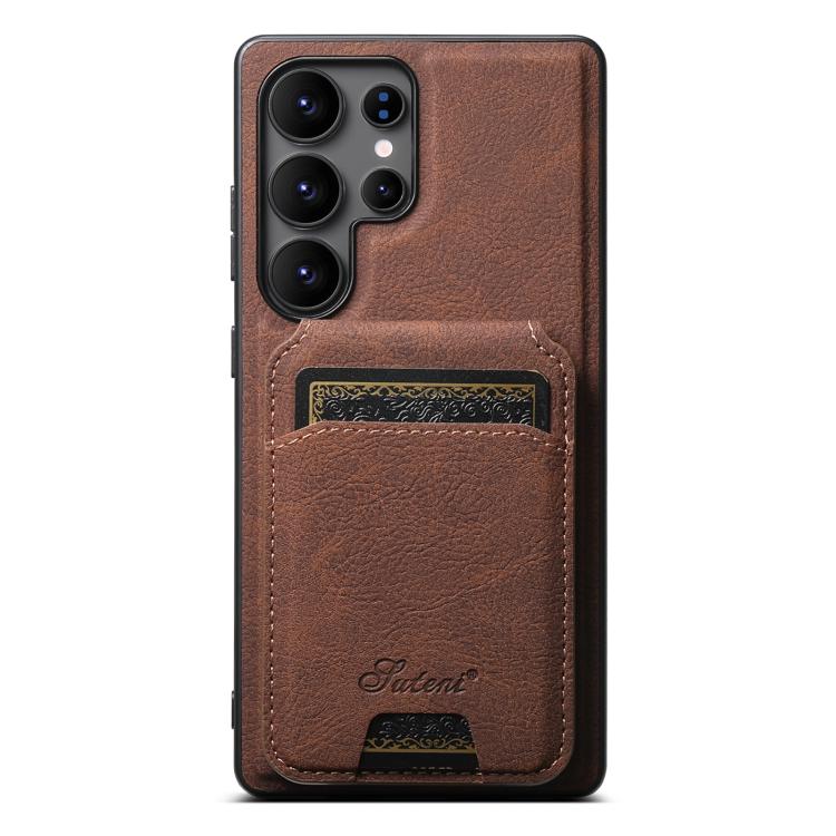 Suteni H16 Litchi Texture Leather Detachable Wallet Back Phone Case, For Samsung Galaxy S25 5G���...
