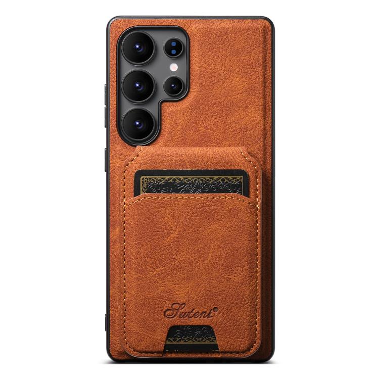 Suteni H16 Litchi Texture Leather Detachable Wallet Back Phone Case, For Samsung Galaxy S25 5G���...