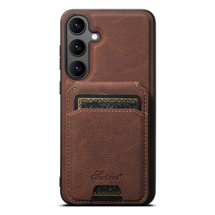 Suteni H16 Litchi Texture Leather Detachable Wallet Back Phone Case, For Samsung Galaxy S25 5G���...