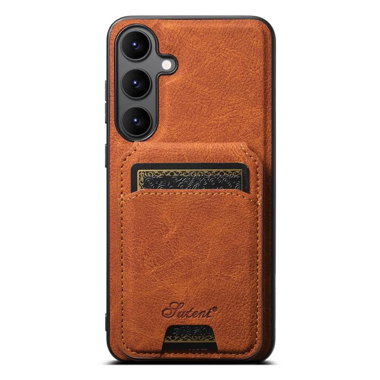 Suteni H16 Litchi Texture Leather Detachable Wallet Back Phone Case, For Samsung Galaxy S25 5G���...