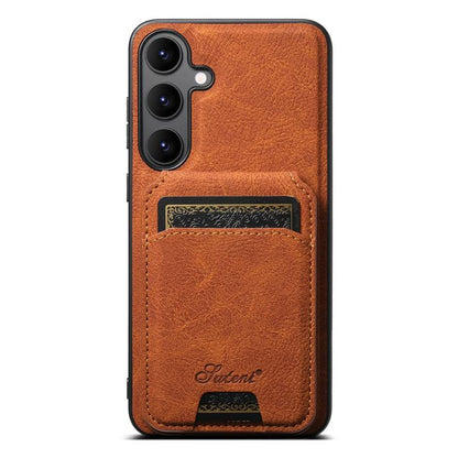 Suteni H16 Litchi Texture Leather Detachable Wallet Back Phone Case, For Samsung Galaxy S25 5G���...