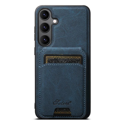 Suteni H16 Litchi Texture Leather Detachable Wallet Back Phone Case, For Samsung Galaxy S25 5G���...