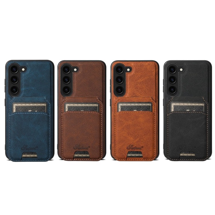 Suteni H16 Litchi Texture Leather Detachable Wallet Back Phone Case, For Samsung Galaxy S25 5G���...