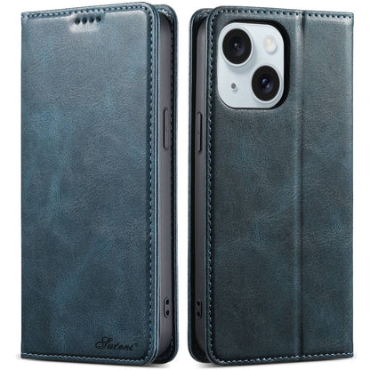 Suteni J02 Oil Wax Wallet Leather Phone Case, For iPhone 16 Pro Max, For iPhone 16 Pro�����������...