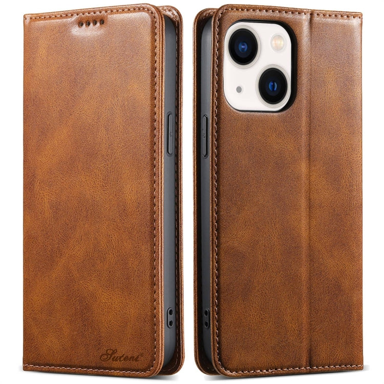 Suteni J02 Oil Wax Wallet Leather Phone Case, For iPhone 16 Pro Max, For iPhone 16 Pro�����������...