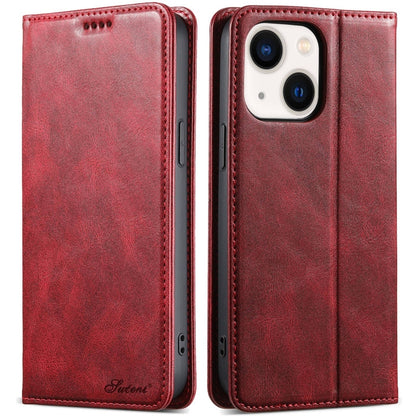 Suteni J02 Oil Wax Wallet Leather Phone Case, For iPhone 16 Pro Max, For iPhone 16 Pro�����������...
