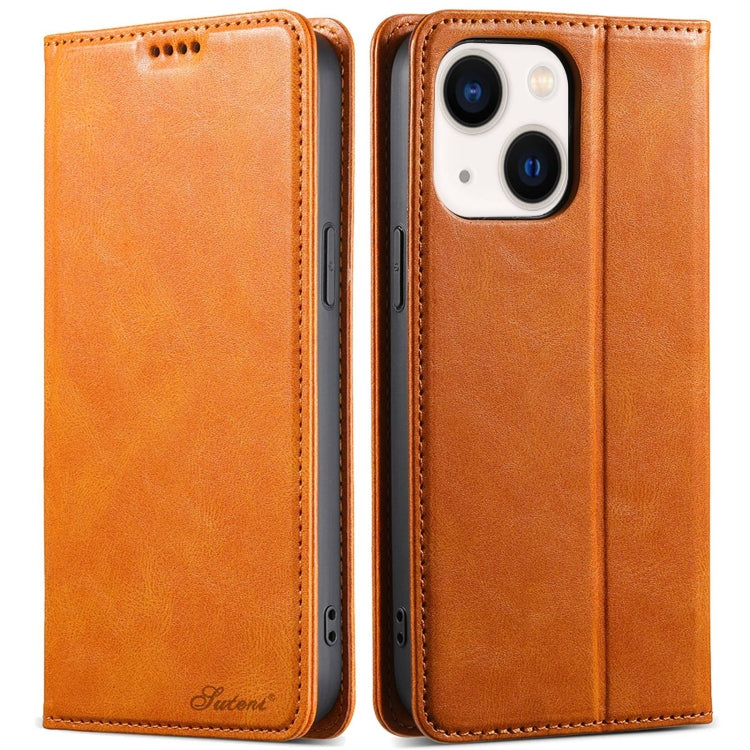 Suteni J02 Oil Wax Wallet Leather Phone Case, For iPhone 16 Pro Max, For iPhone 16 Pro�����������...