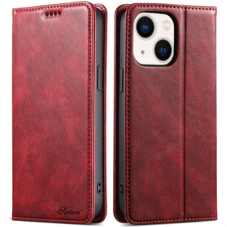 Suteni J02 Oil Wax Wallet Leather Phone Case, For iPhone 16 Pro Max, For iPhone 16 Pro�����������...