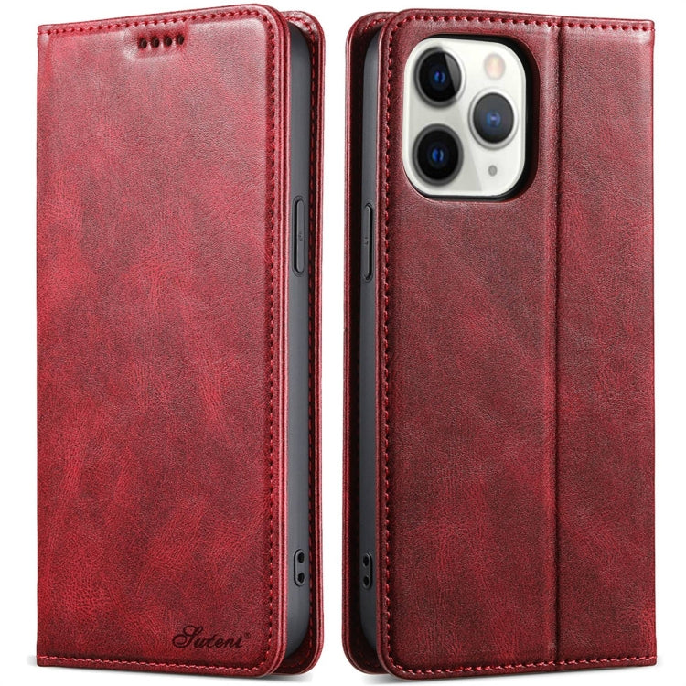 Suteni J02 Oil Wax Wallet Leather Phone Case, For iPhone 11 Pro Max, For iPhone 11���������������...