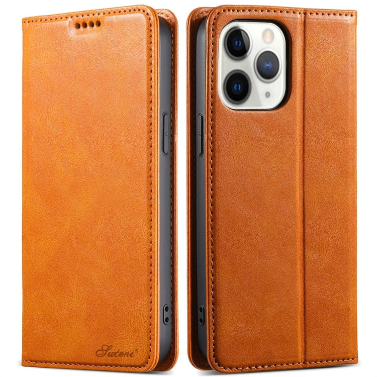 Suteni J02 Oil Wax Wallet Leather Phone Case, For iPhone 11 Pro Max, For iPhone 11���������������...