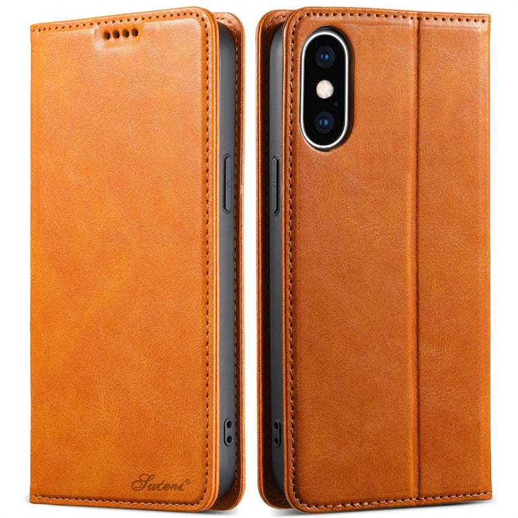 Suteni J02 Oil Wax Wallet Leather Phone Case, For iPhone 11 Pro Max, For iPhone 11���������������...