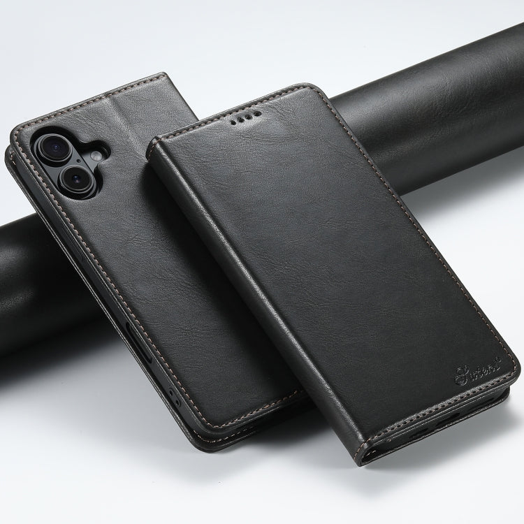 Suteni J02 Oil Wax Wallet Leather Phone Case, For iPhone 16 Pro Max, For iPhone 16 Pro�����������...