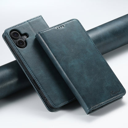 Suteni J02 Oil Wax Wallet Leather Phone Case, For iPhone 16 Pro Max, For iPhone 16 Pro�����������...