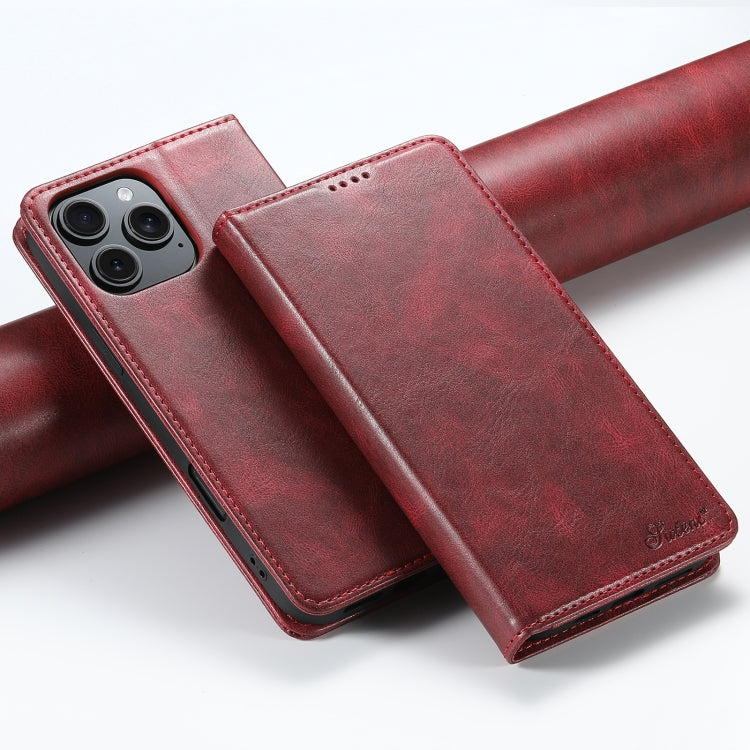 Suteni J02 Oil Wax Wallet Leather Phone Case, For iPhone 16 Pro Max, For iPhone 16 Pro�����������...