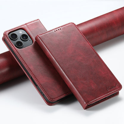 Suteni J02 Oil Wax Wallet Leather Phone Case, For iPhone 16 Pro Max, For iPhone 16 Pro�����������...