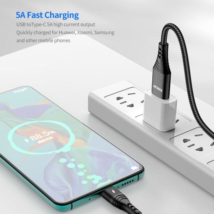 ENKAY 6-in-1 5A USB / Type-C to Type-C / 8 Pin / Micro USB Multifunction Fast Charging Cable, 1m, 2m