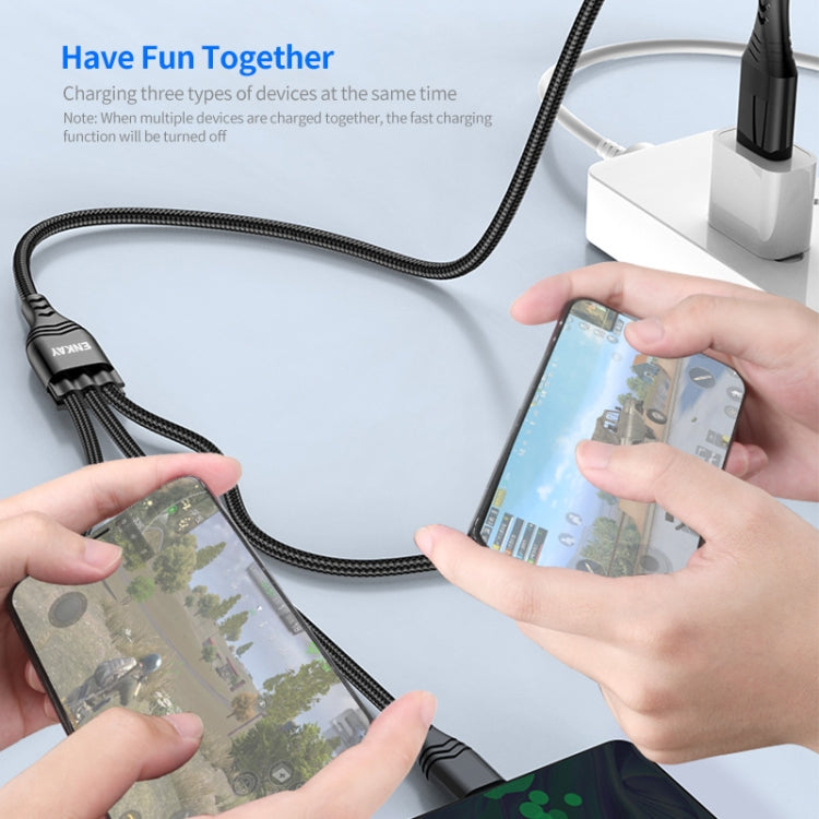ENKAY 6-in-1 5A USB / Type-C to Type-C / 8 Pin / Micro USB Multifunction Fast Charging Cable, 1m, 2m